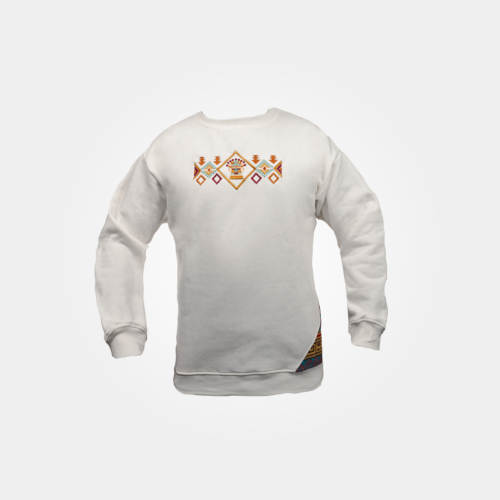 SUDADERA BORDADA BLANCA MUJER